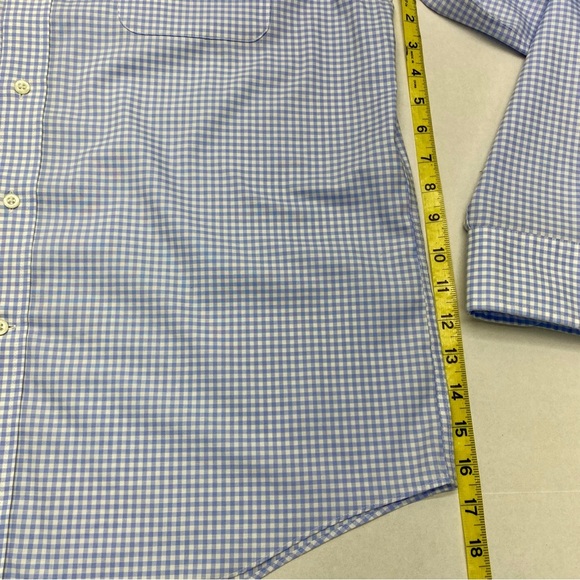 LAUREN RALPH LAUREN SHIRT MENS LG BLUE WHITE GINGAM STYLE 16.5 34/35 SPRING - Picture 9 of 9